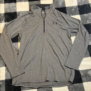 Under Armour Gray Quarter-Zip Pullover size SMALL